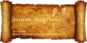 Jelenik Valéria névjegykártya